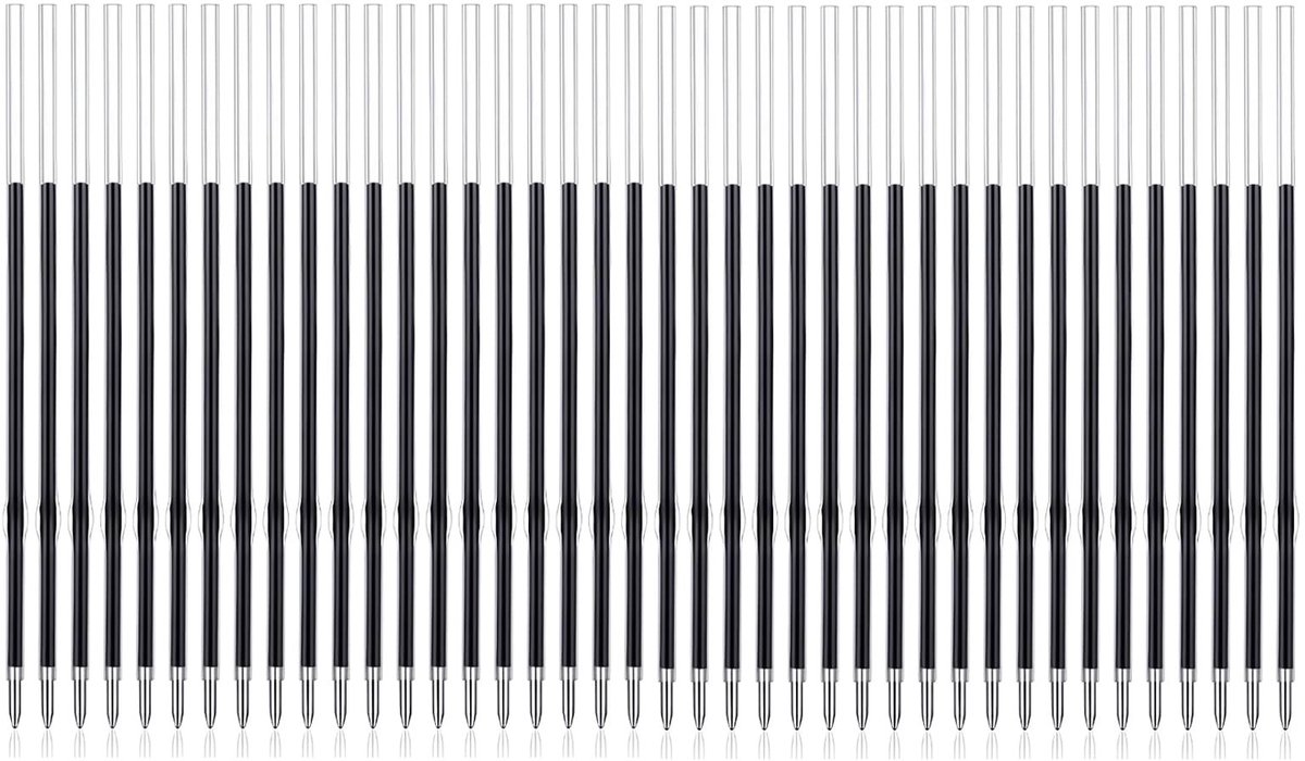 Allecto - intrekbare penvullingen - vervangende navullingen - 40 stuks - 0,7 mm - balpenvulling - ideaal voor school en werk - blauw