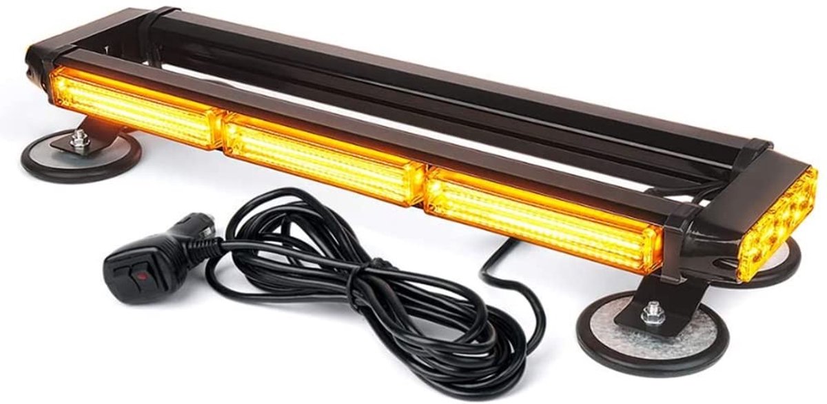 aladdien - 12 V LED lichtstrip - Stroboscooplicht - Waterdicht - Geel en wit - Noodwaarschuwingslicht - Geschikt voor vrachtwagen en auto