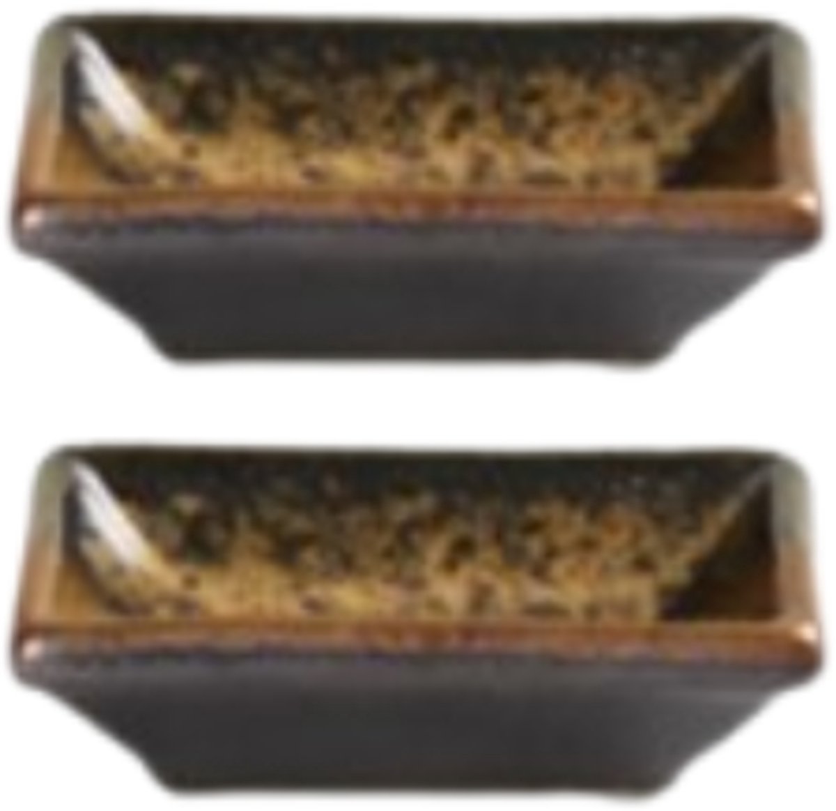 MPLCo - Ondes Dip Schaaltje - Dip Kom - Set van 2 - Saus Schaaltje Sushi & Tapas - Kleine Kom - Vaatwasser & Magnetron Bestendig - Mini Serveerschaal - Keramiek - ca. 8 x 5.5 x 2 cm - Aardetinten