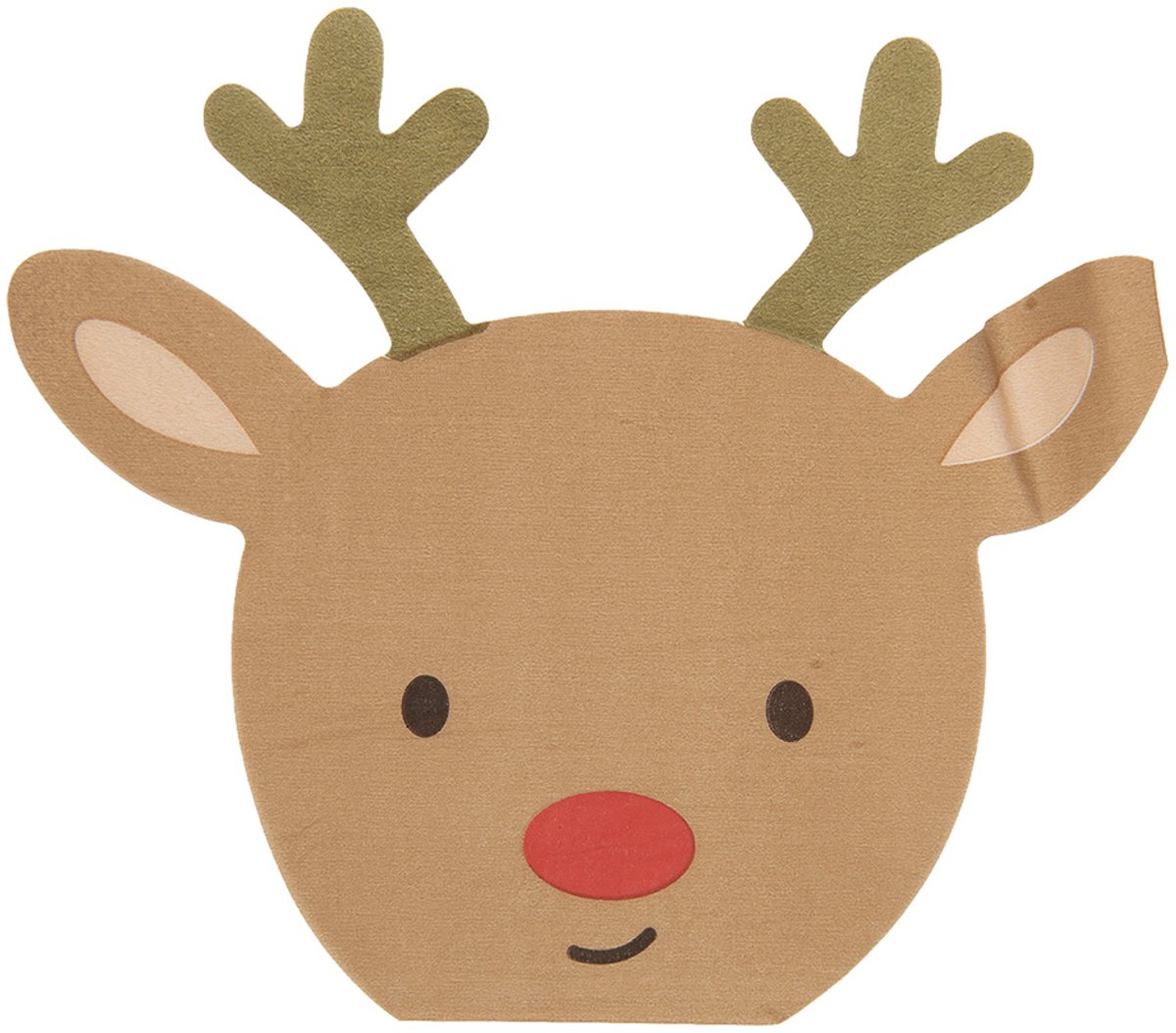 Clayre & Eef Servetten Papier Set van 20 Rendier 33x33 cm Bruin Papier