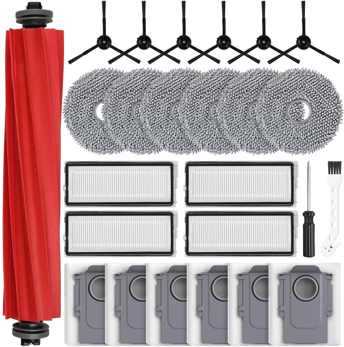 Allecto - Robotstofzuiger Accessoires - 25-delige Set - Perfecte Passvorm - Geschikt voor Roborock Qrevo Pro/S - Inclusief Filters - Hoogwaardig