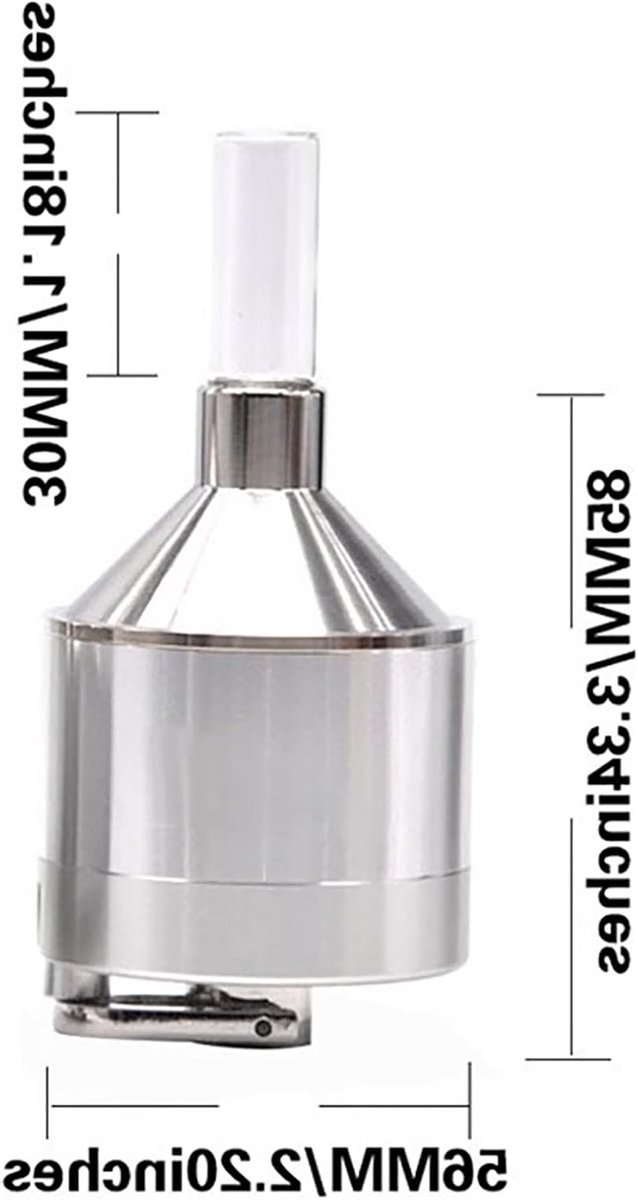 Handmatige Specerijenmolen van Metaal met Glazen Fles - Perfect voor Kruidenslijpen en Koken, 56 x 115mm van Merkloos — afbeelding 5