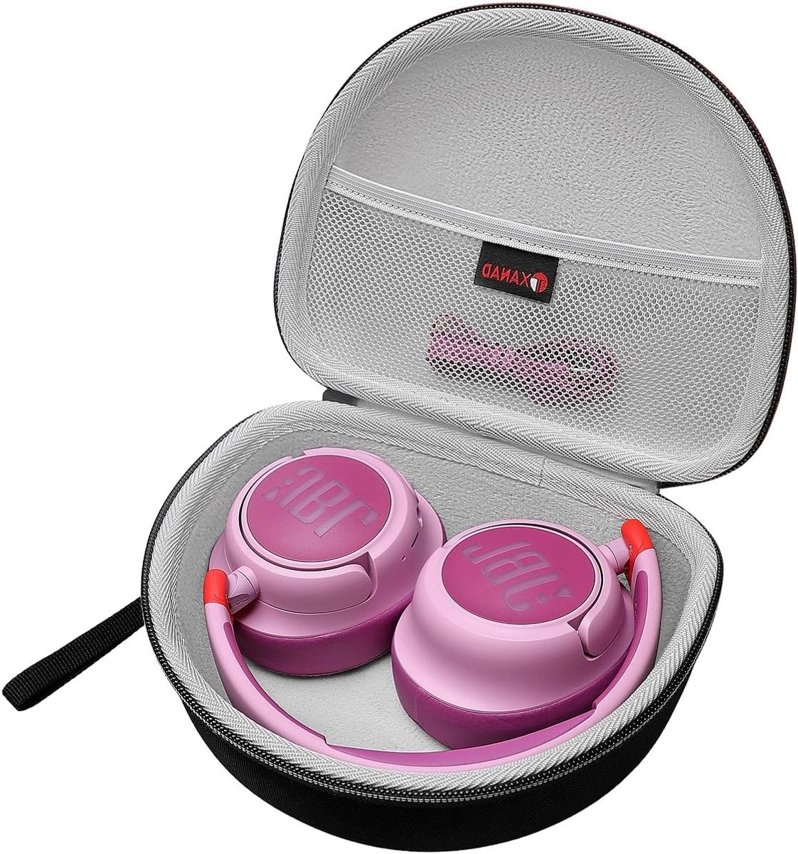 Kinderoordopjeshoes voor JBL JR 470 NC/JR 460 NC, Draadloze Oordopjes met Geluiddemping, Opbergzak voor Kinderen (Zwart)