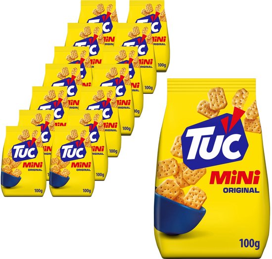 TUC Crackers Mini Original 14 x 100g - Voor de Borrel - Zoutjes - Mini Crackers - Snack - Lekker bij de Film