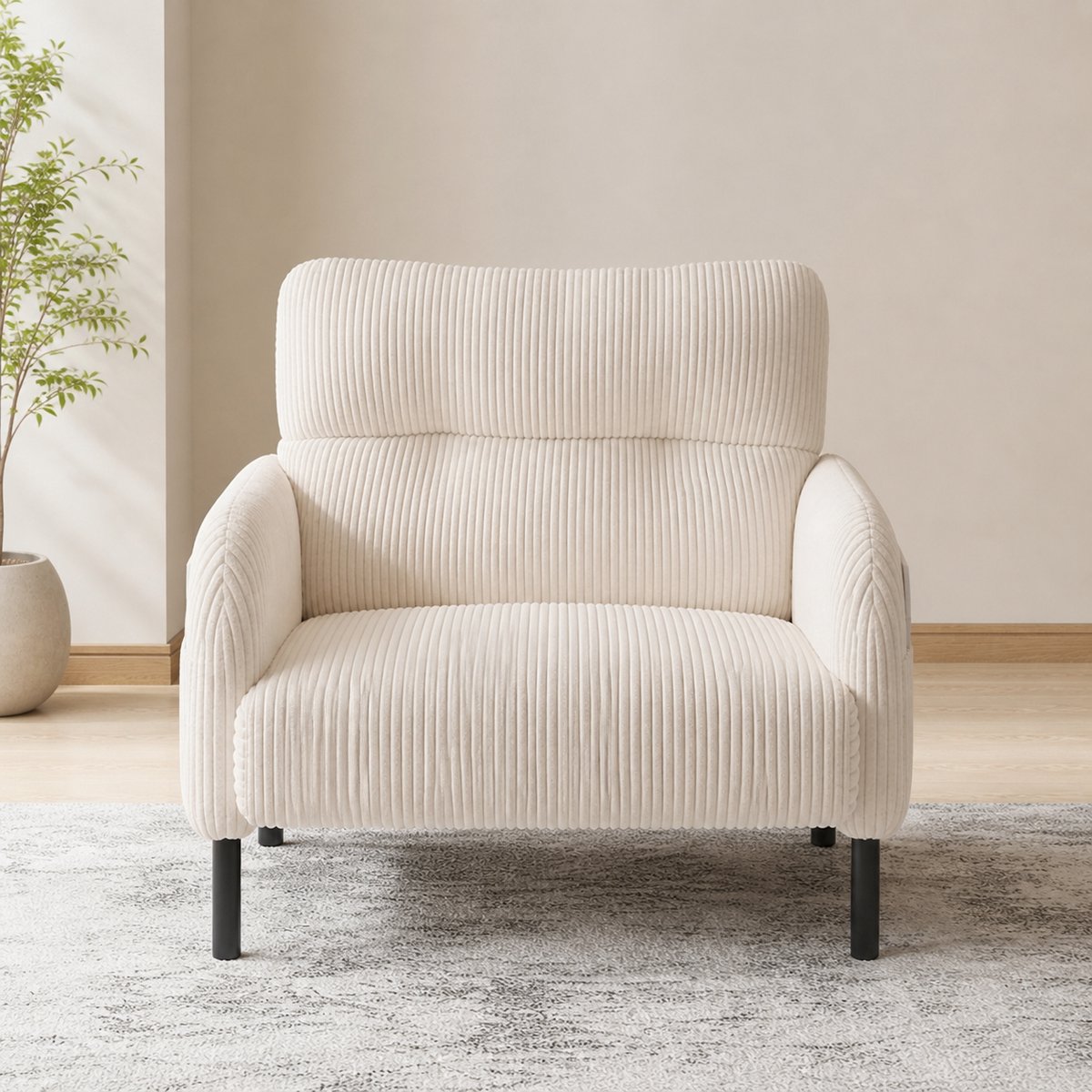 3-in-1 Slaapbank Fauteuil Bed – Verstelbare Loungestoel met 5 Standen Rugleuning, Afneembaar Kussen & Metalen Frame – Opklapbare Chaise Longue en Eenpersoonsbed voor Woonkamer, Slaapkamer en Kantoor – Donkergrijs – Ganeey
