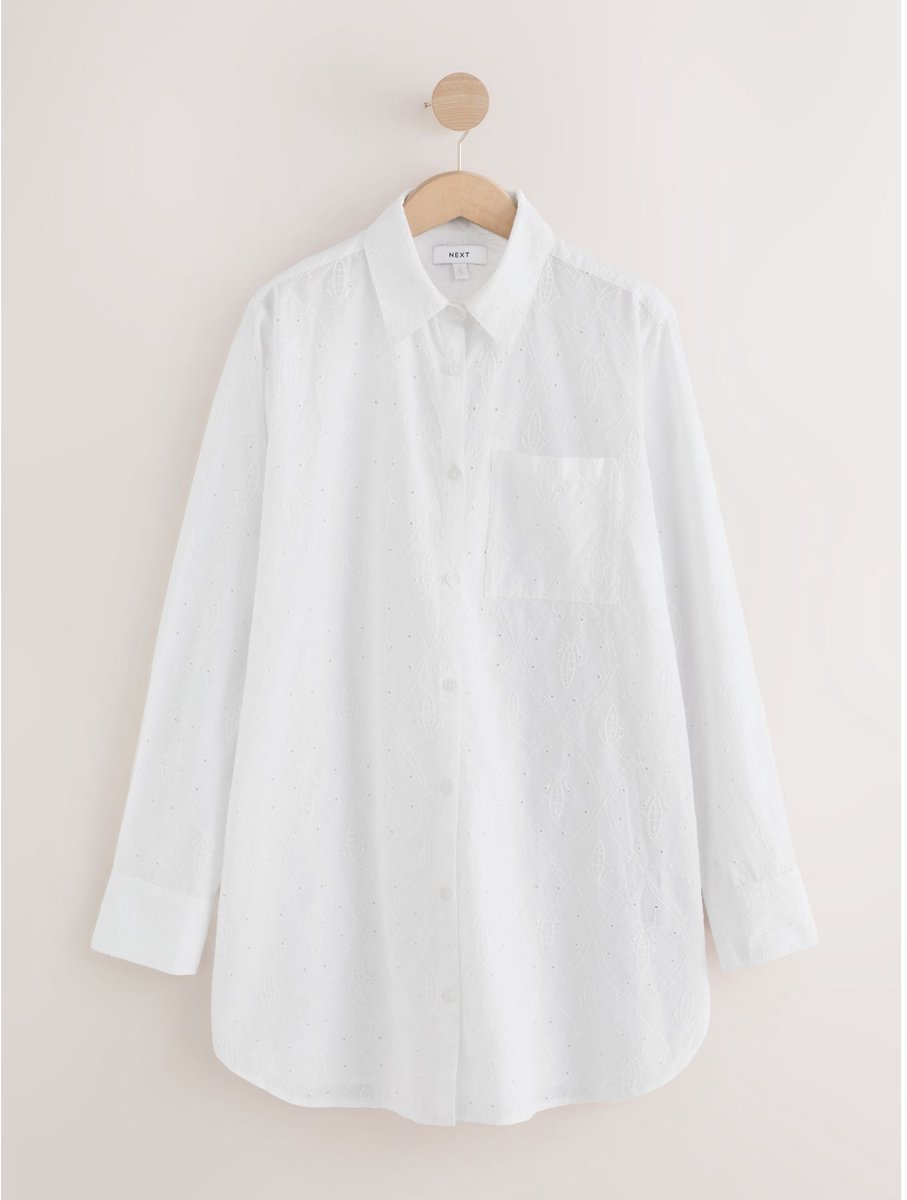 Next - Dames - Broderie shirt - Wit