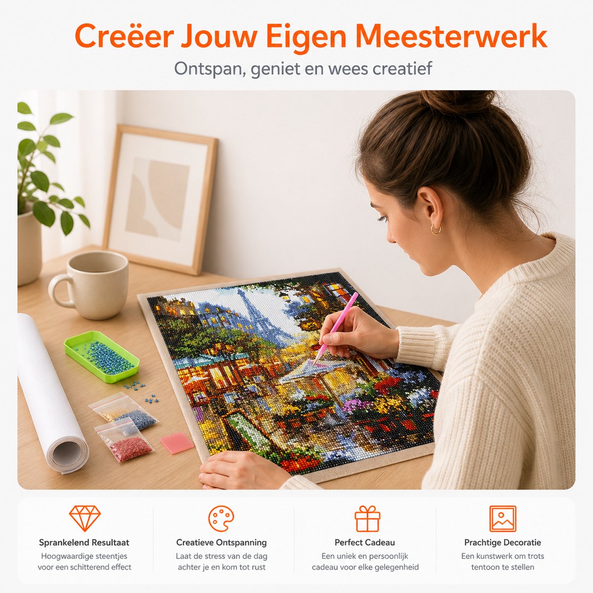 BOTC Diamond Painting Volwassenen - Diamond Painting Kinderen - Diamond Painting Pakket Volledig - 30x40CM — afbeelding 6