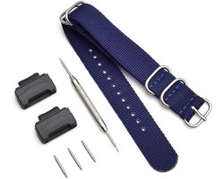 Nylon Armband voor Heren Geschikt voor Casio G-Shock GA-110, GA-400, GD-100 en DW-5600, Zwart Adapter