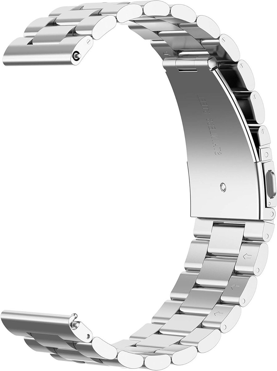 18mm Smartwatch Band van Metaal voor Mannen en Vrouwen, Geschikt voor Diverse Merken zoals Withings en Fossil, Duurzaam en Stijlvol Design