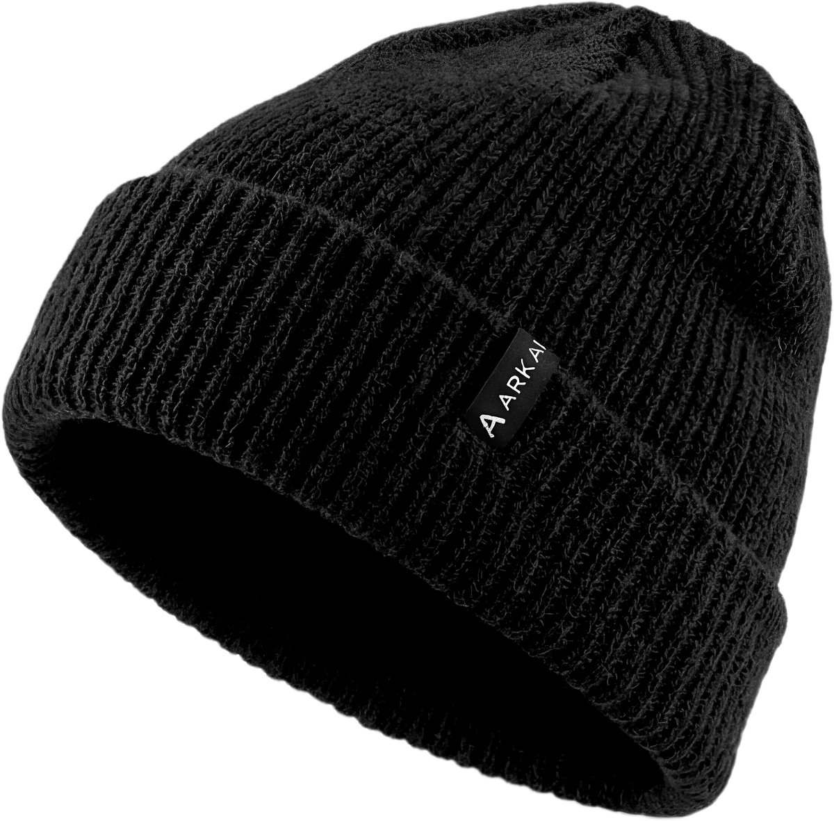 Nordic | Zwarte geribde beanie in vissersstijl