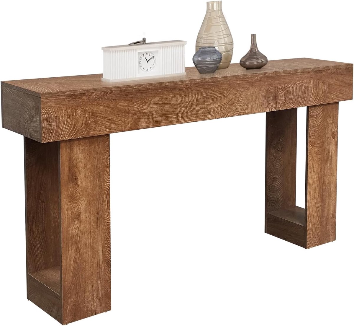 Sidetable Landelijk - Consoletafel 160 cm Lang - Houten Haltafel voor Gang en Woonkamer - Robuuste Banktafel