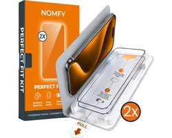Screenprotector - Geschikt voor Apple iPhone 15 Pro Max - 2 Stuks - Met Installatietray - Perfect Fit Kit - Beschermglas - Gehard Glas - Simpel Aanbrengen - Tempered Glass - Screen Protector - Case Friendly