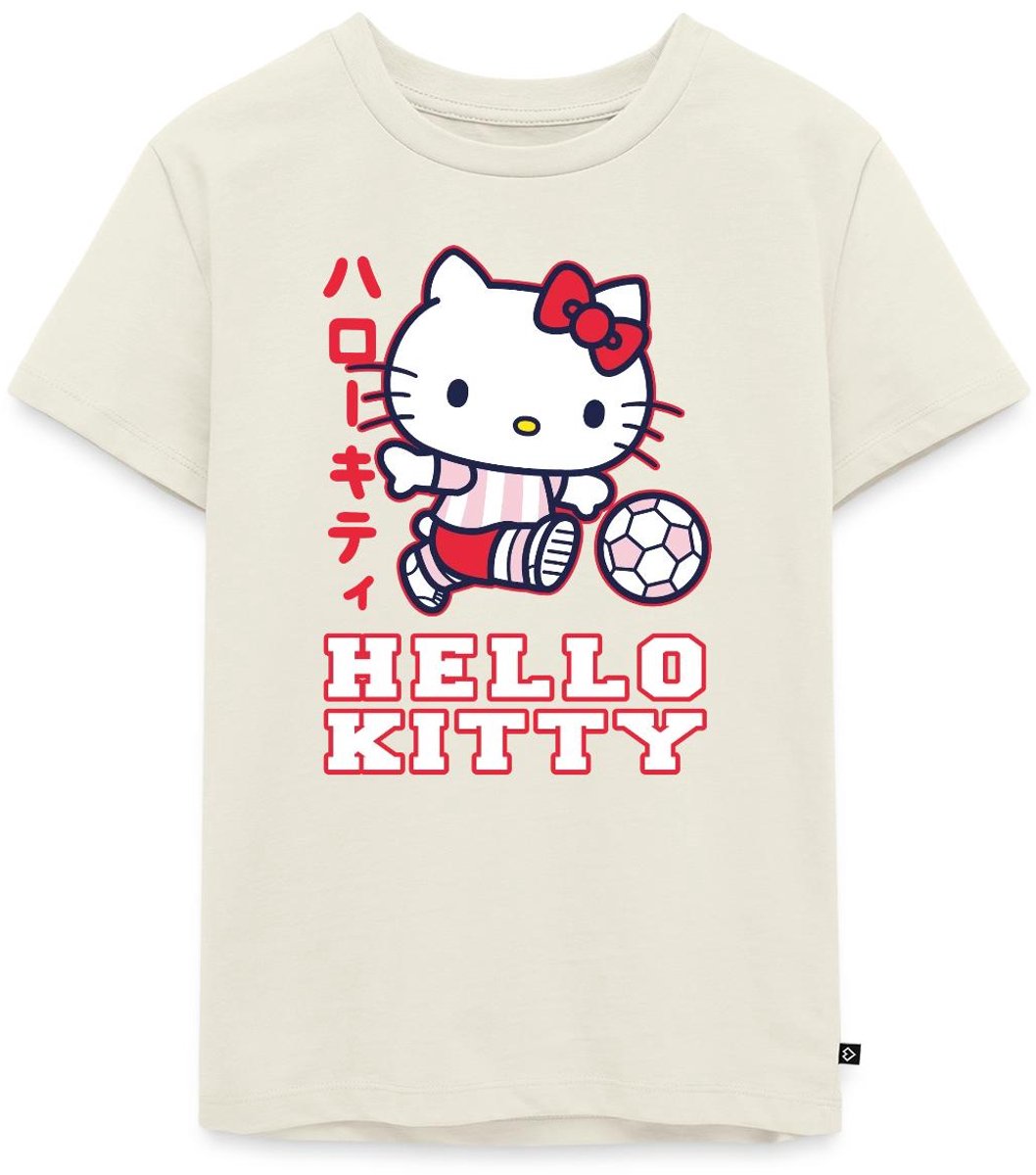 Hello Kitty Speelt Voetbal Premium T Shirt Kinderen
