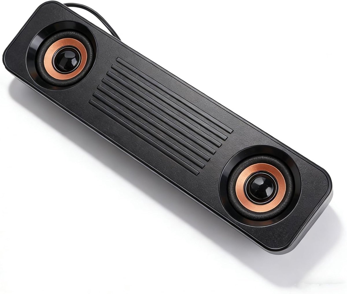 Desktop Luidspreker - Soundbar PC - Werk Ontspanning - Ruimtebesparend Slank - Ultraslank Profiel - Goud