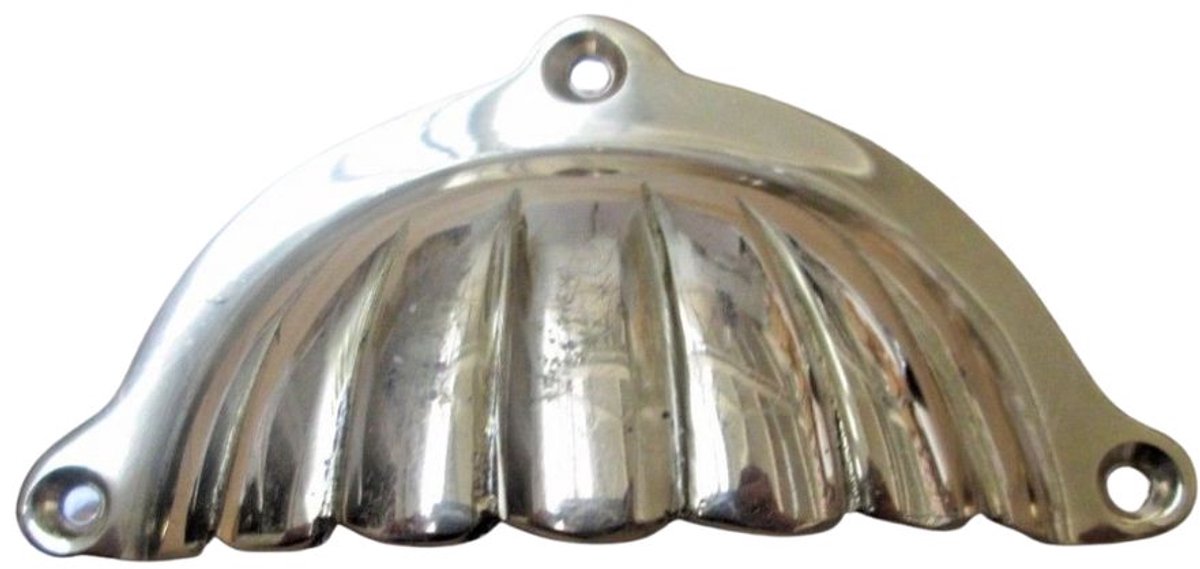 Fluted With Lugs Cup Pull Handle Polished Brass