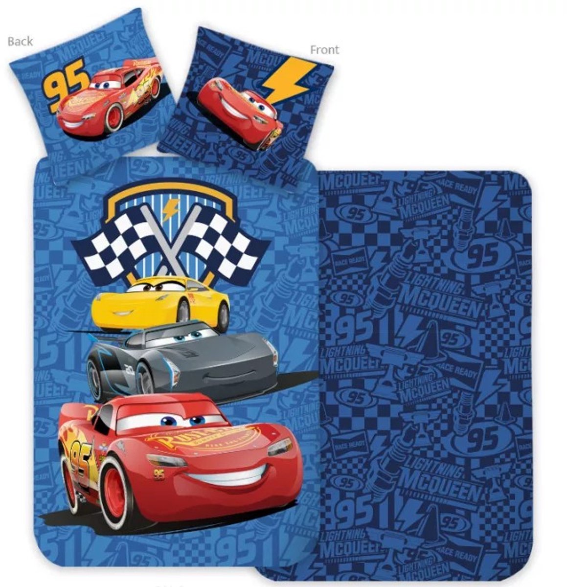 Cars Peuterdekbedovertrek racing - 100 x 135 cm - Katoen