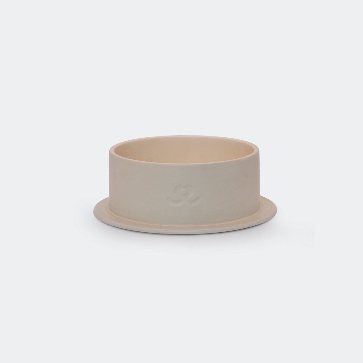 Voerbak eggwhite M - Voerbak hond - Drinkbak hond - Voerbak hond keramiek - Waterbak hond - Eetbak hond - Dog bowl - Voederbak hond - Voerbak - Trimmi