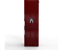 Nunki Large H2O – Koel-vriescombinatie – Waterdispenser – E-klasse – 268 liter – Front Burgundy Gloss