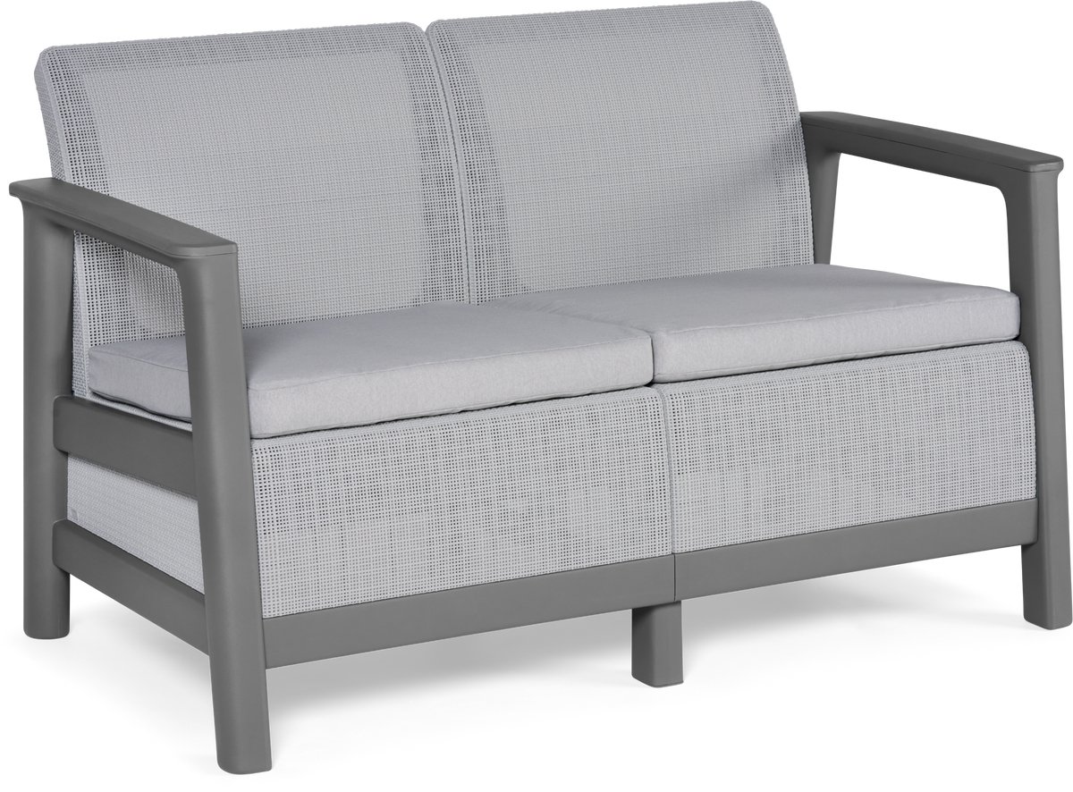 Keter Scandi Linea 2-zits Loungebank - Lichtgrijs