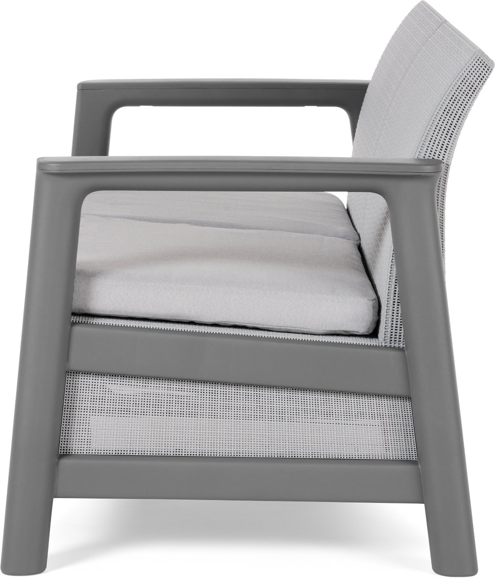 Keter Scandi Linea 2-zits Loungebank - Lichtgrijs thumbnail 2