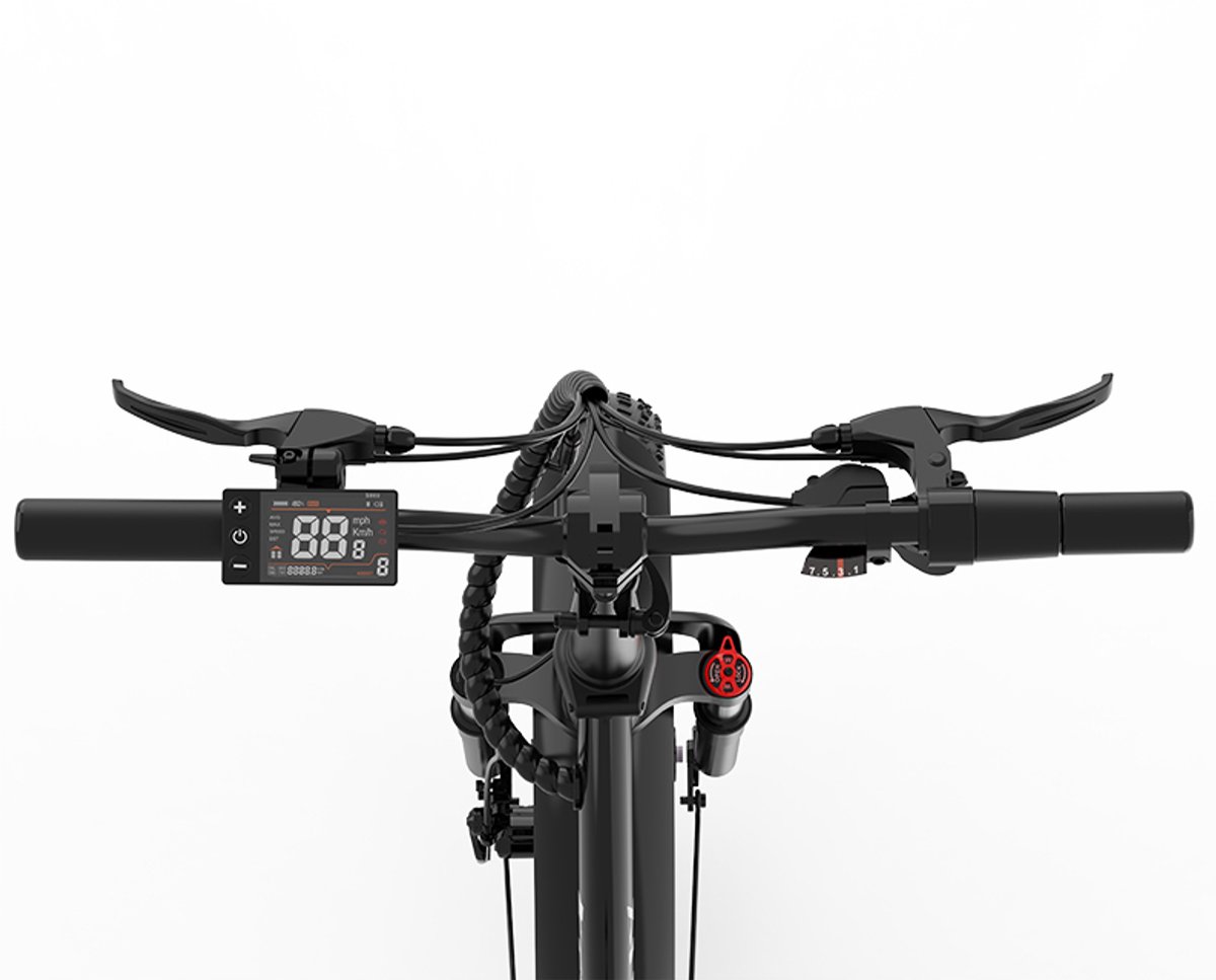 KOOLUX | X16 Elektrische Vouwfiets | E-Bike | 20 x 3.0 Inch Dikke Banden | 48V 15.6Ah Lithium Accu | 250 W Motor | Maximaal 25/u | Maximaal bereik 75km | 7-speed versnelling | LCD Scherm | Aluminium Frame | Zwart thumbnail 2