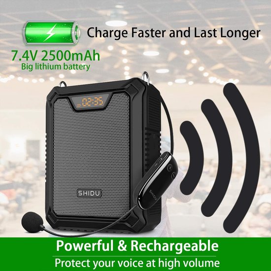 Stemversterker Bluetooth 30W - Draagbare Speaker met Draadloze Microfoon - IPX6 Waterdicht - Oplaadbaar — afbeelding 5