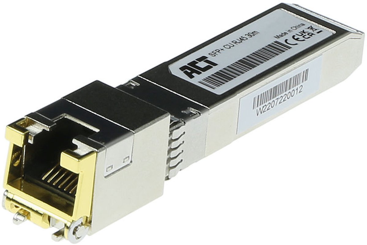 ACT SFP+ 10Gbase copper RJ45 transceiver gecodeerd voor Cisco (SFP-10G-T-S)