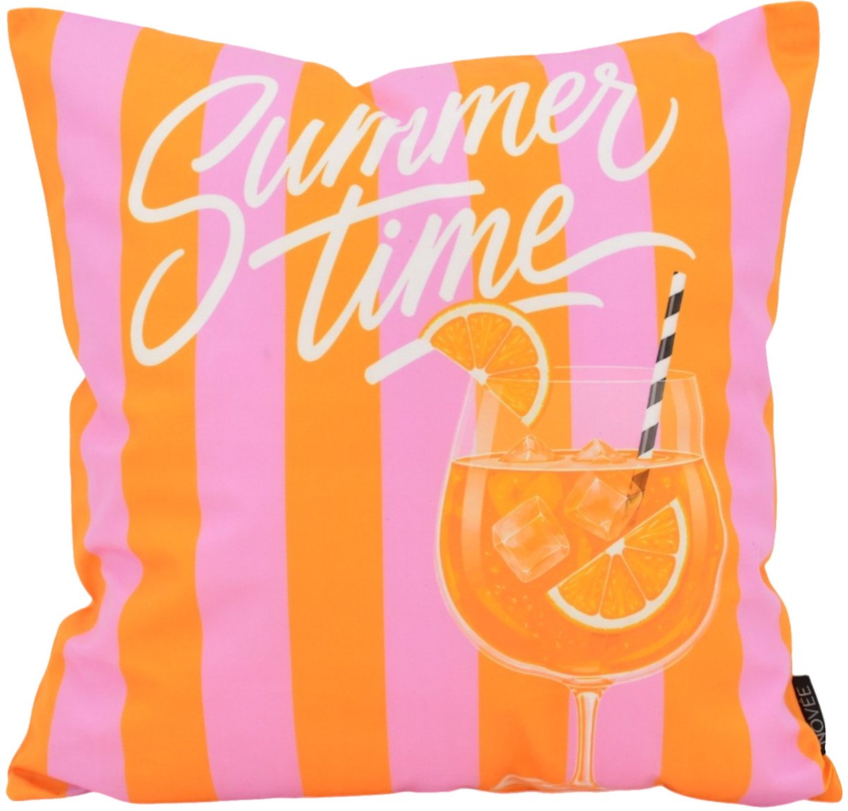NOVÉE Summer Time Kussenhoes | 45x45 cm | Katoen/Polyester Oranje
