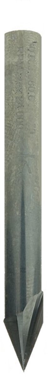 CMT V-groeffrees, VHM, Z2, 90º, Ø 6 x 10/50 mm, S=Ø6