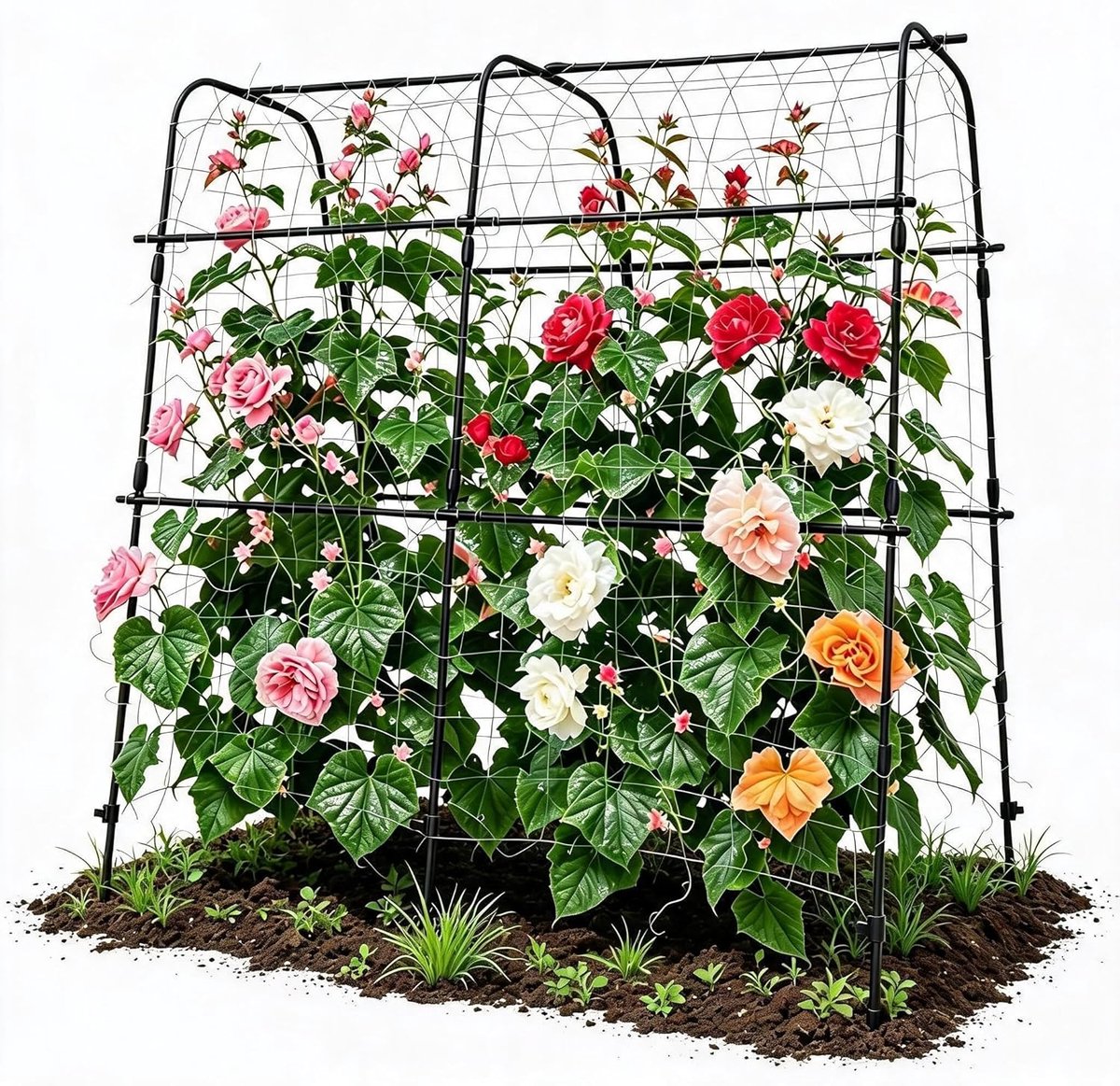 Triumpunpre Metalen Plantensteun voor Klimplanten | U-Vormig Klimrek voor Tuin en Balkon | Stevige Tuin Accessoire | 160*160cm