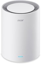 Witte Acer mesh WiFi-unit met blauwe led-indicator aan de onderkant.