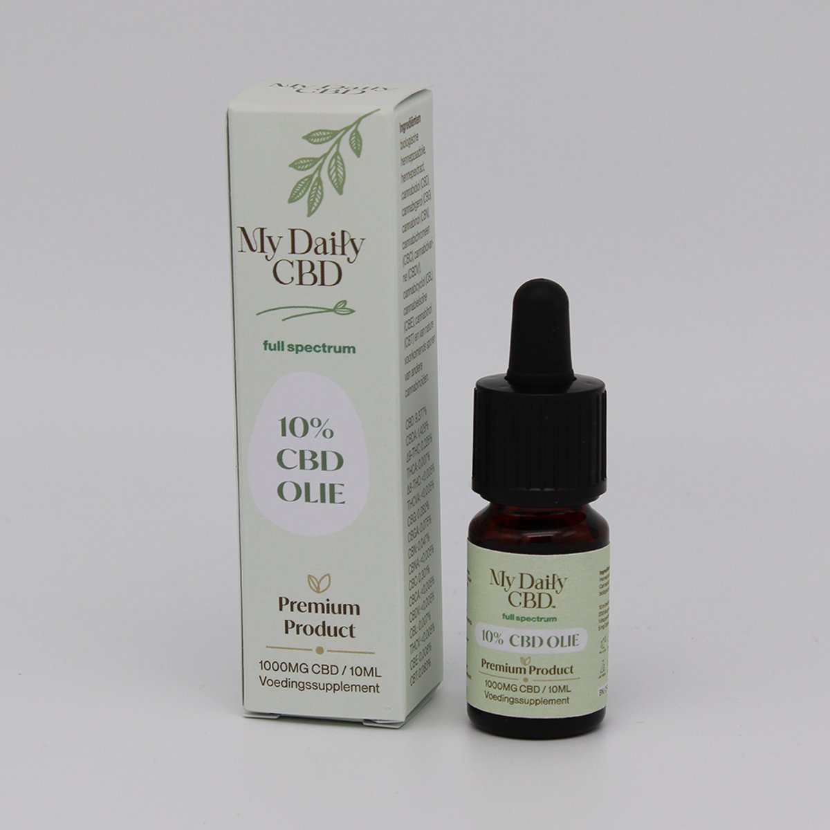 My Daily CBD olie 10%. Full spectrum ( Geproduceerd in EU ) Veel gebruikt bij chronische pijn, stress klachten, angst klachten, neurologische klachten en voor betere slaap. Draagt bij aan een beter balans voor lichaam en geest.