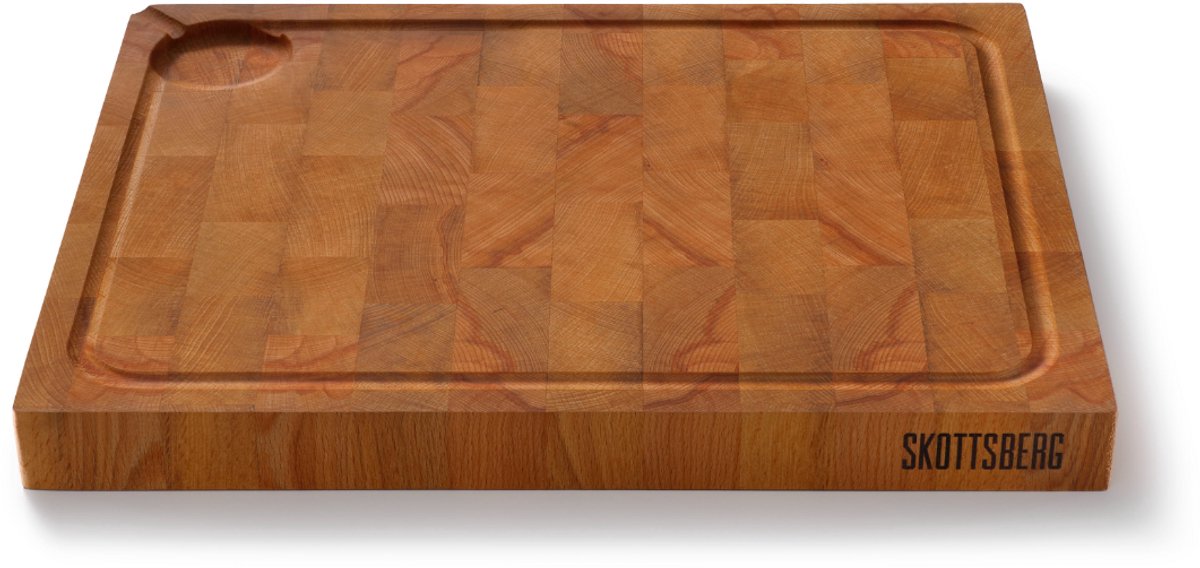 Skottsberg - Snijplank met Sapgeul 39 x 30 x 3,5 cm - Wood Works - FSC beukenhout - Dubbelzijdig met handgrepen