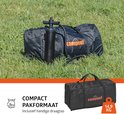 Zwarte draagtas met pomp, 14,9 kg.