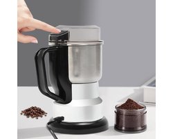 Elektrische Koffiemolen - Koffiemolen met messen - Verse koffie zetten - Snel malen - 100 gram - Zilver