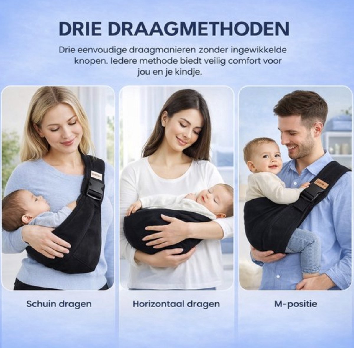 Nifkos - Ergonomische Baby Draagzak - Premium Peuter Carrier - Hoge Kwaliteit – foto 3