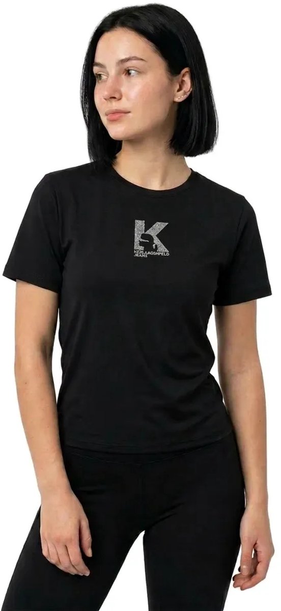 Karl Lagerfeld Jeans B3w17018 T-shirt Met Korte Mouwen Zwart L Vrouw