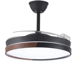 CristalRecord - Plafondventilator Ecoro Ø 106 cm hout zwart