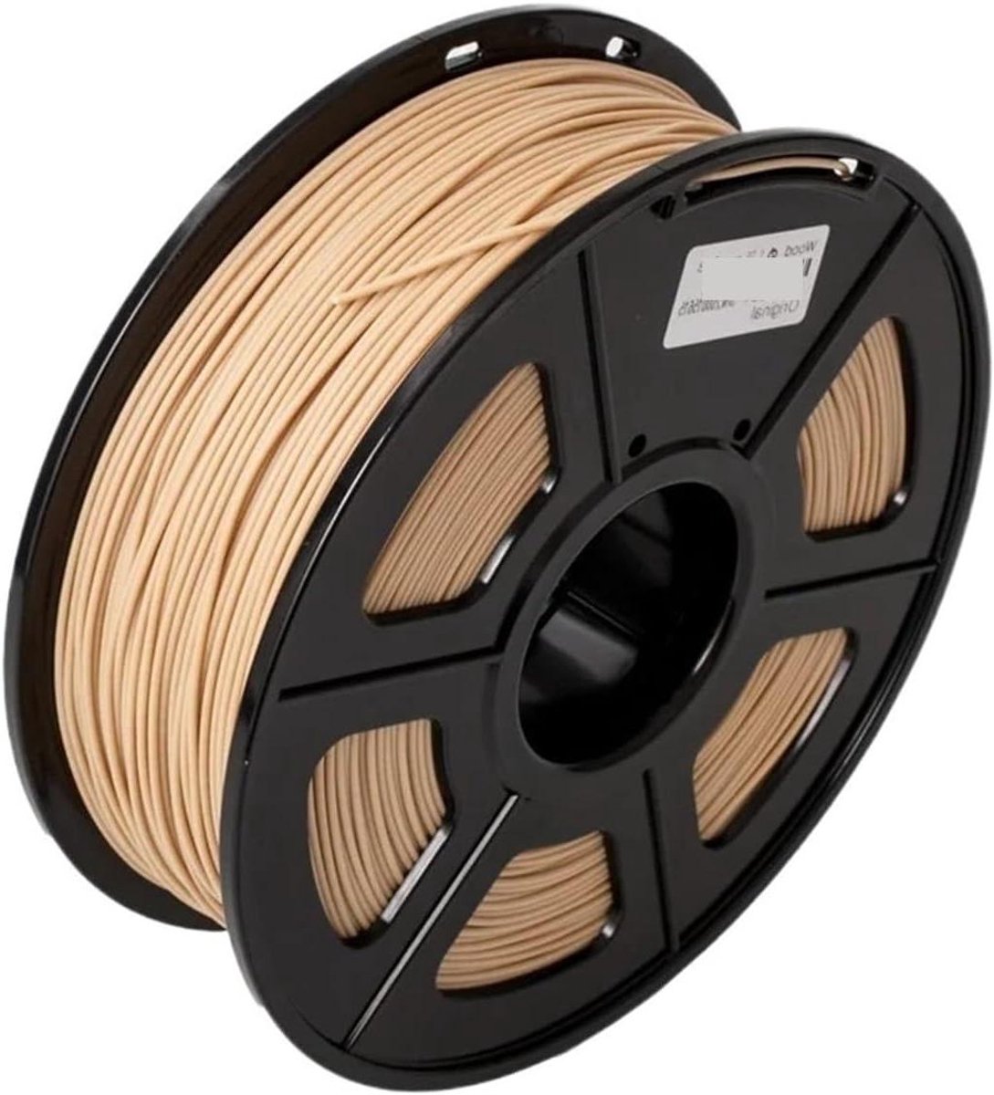 3D Printer Filament - Houtvezel Materiaal - Decoratieve Prints Maken - Echte Houttextuur - 1KG 1.75MM - Naturel