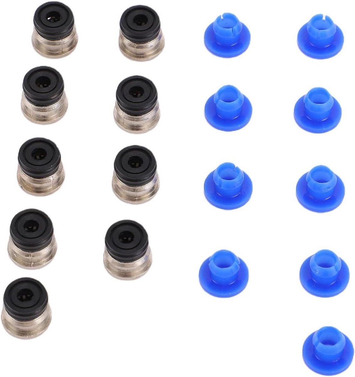 Klep Connector - Pneumatisch Onderdeel - 3D Printer Onderhoud - PTFE Materiaal - 10 Sets - Zwart