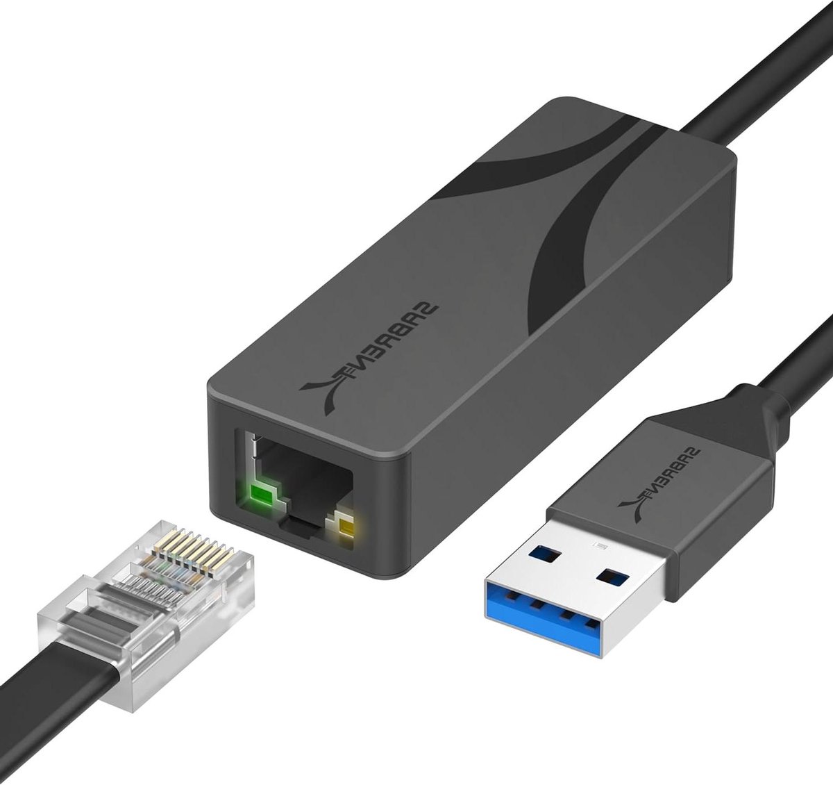 Netwerk Adapter - Ethernet USB - Snelle Internetverbinding - 2.5 Gigabit Snelheid - USB 3.0 - Zwart