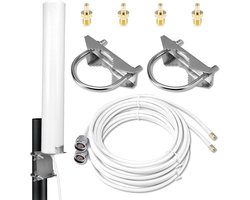 5G Antenne - Signaalversterker - Signaalverbetering Buiten - Hoge Versterking 12dBi - 698-3800MHz - Zwart