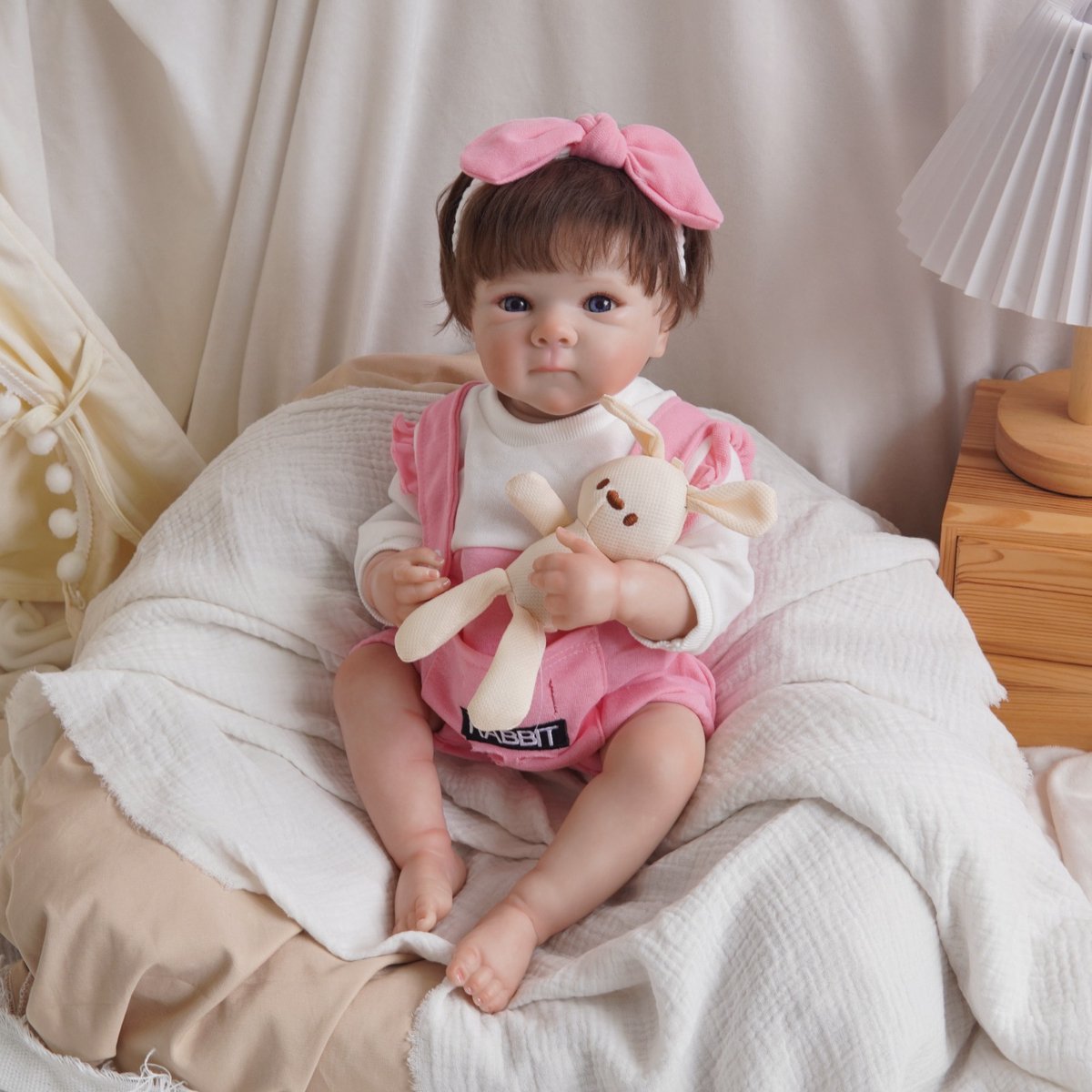 Lovibella® Lola Reborn Baby Pop Meisje - Levensechte Babypoppen - Dementie poppen - 45 cm - Complete Accessoires Set - Realistische Poppen - Zoals Echt - Zacht Vinyl - Doll Speelgoed 3 Jaar — afbeelding 5