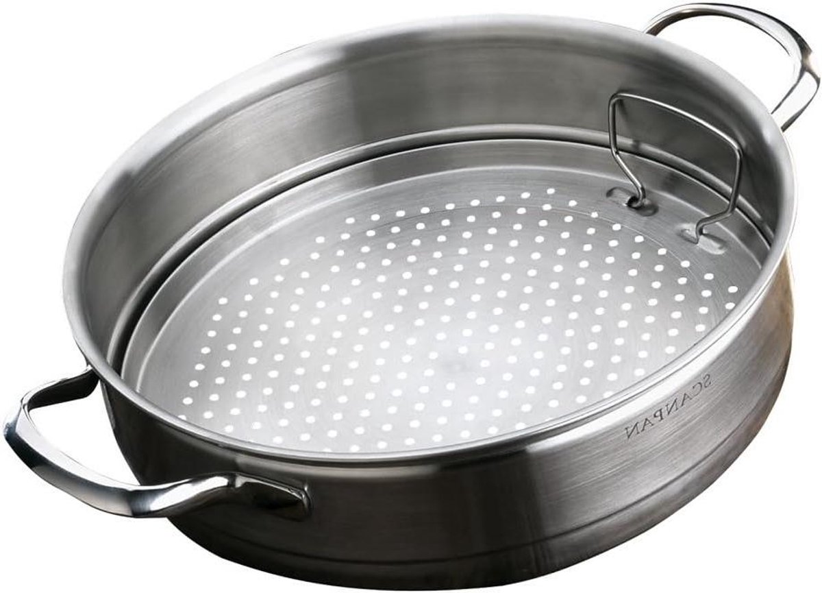 Stoompan Set - Kookpan Stapelbaar - Gezond Koken - Vaatwasserbestendig - 26 cm - Zilver