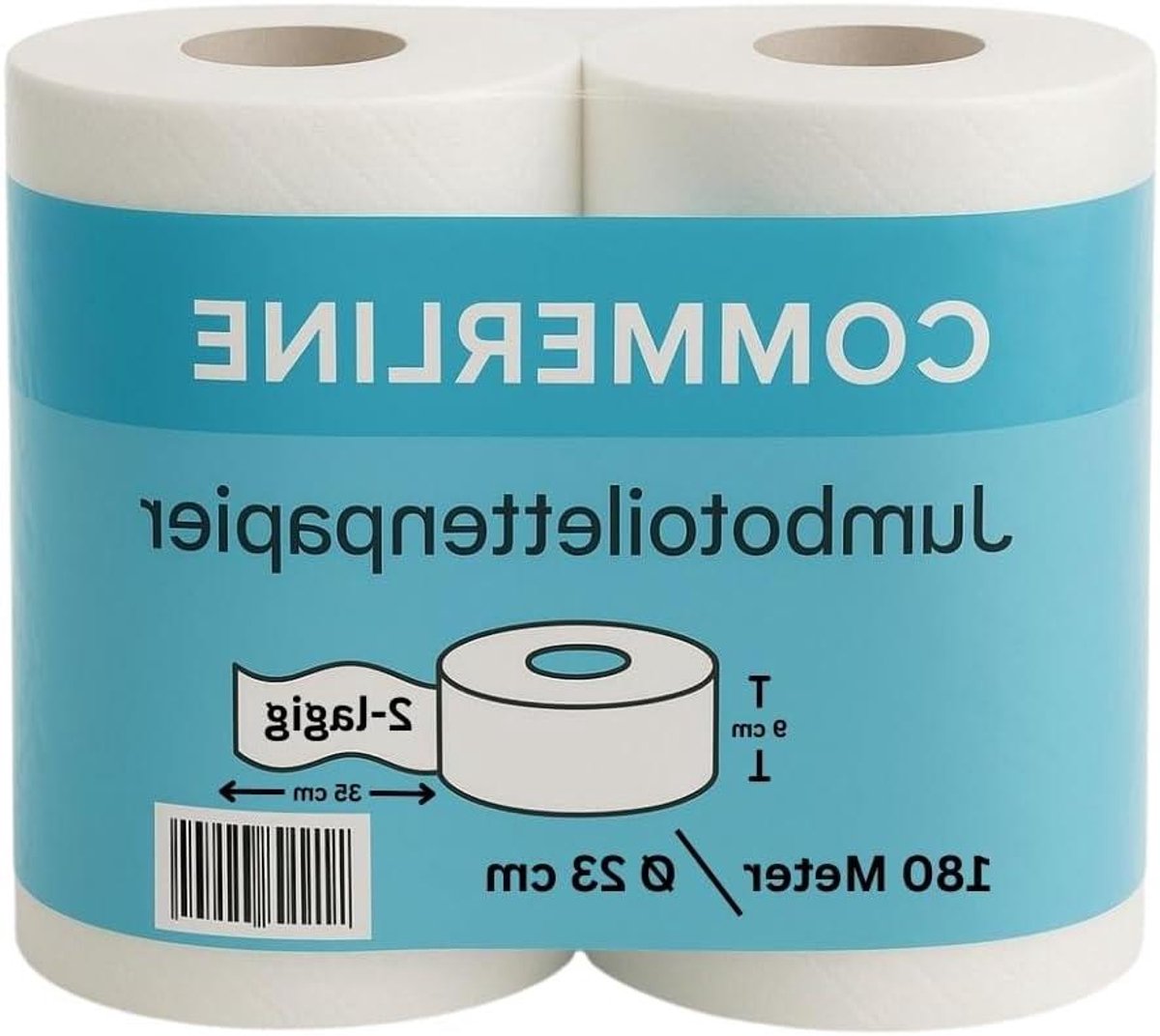 Jumbo Toiletpapier - Grote Rollen - Hoge Doorloop - Extra Lang - 30 Rollen - Wit