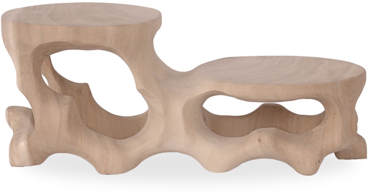 Bonsai Plantentafeltje van Teakhout – Decoratief Mini Tafeltje voor 2 Plantjes – Handgemaakt – 30 x 15 x 13 cm