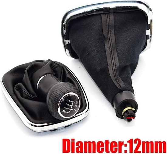 Versnellingspook Knop - Pookhoes Set - Auto Aanpassing - Ergonomisch Ontwerp - 12 Mm Gat - Zwart — afbeelding 4