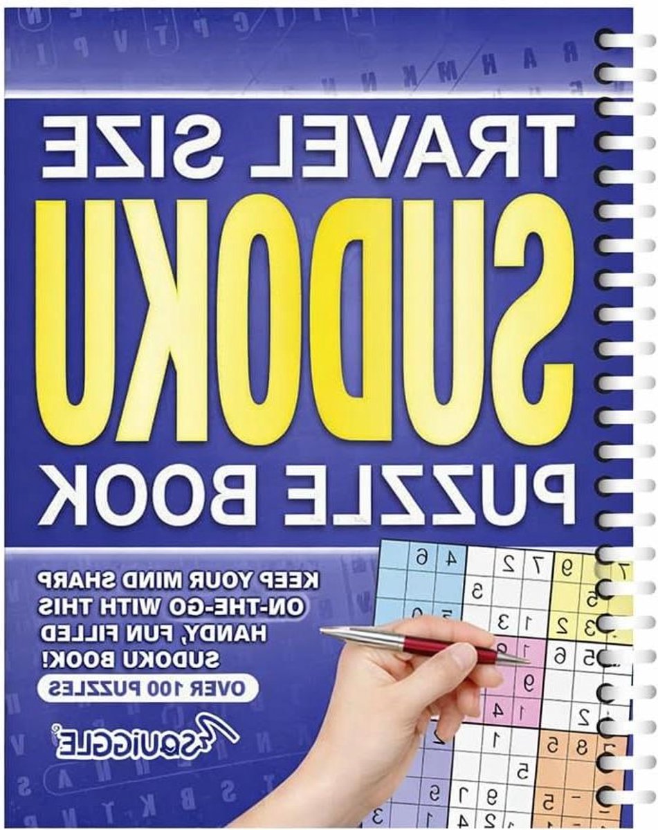 Sudoku Puzzelboek - Reis Puzzel - Hersenen Trainen - Spiraal Gebonden - A5 Formaat - Donker Paars