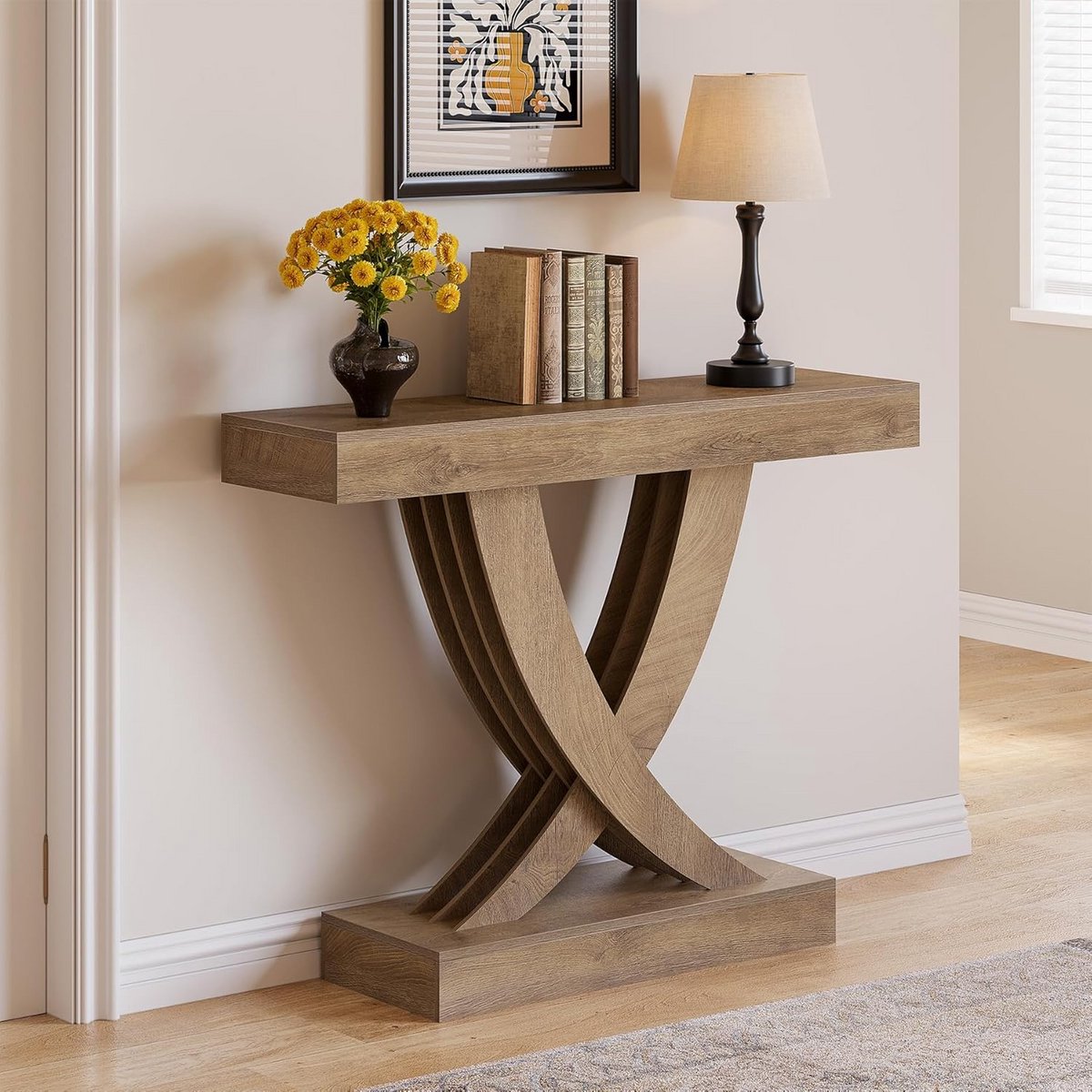 Smalste Consouletafel met Houten Frame voor Hal en Woonkamer
