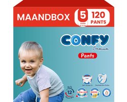 Confy Premium Pants - Luierbroekjes Maat 5 (12-17kg) - 120 Luierbroekjes - Maandbox